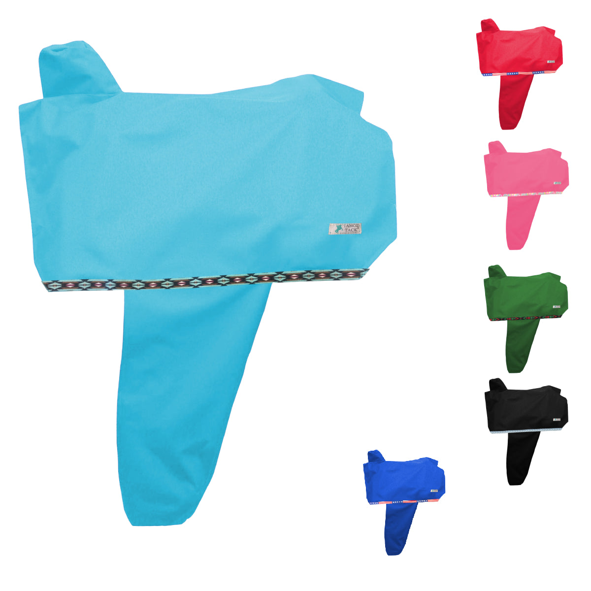 Nylon Western Saddle Cover with 6 Elastic Straps
