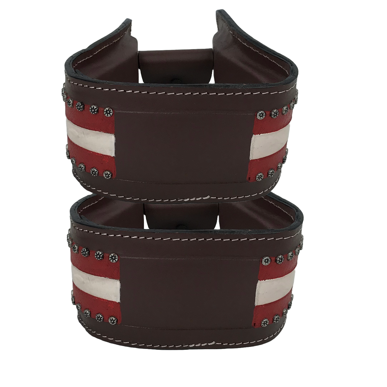 Tahoe Tack Patriotic American Flag Leather Adult Western Stirrups Bottom