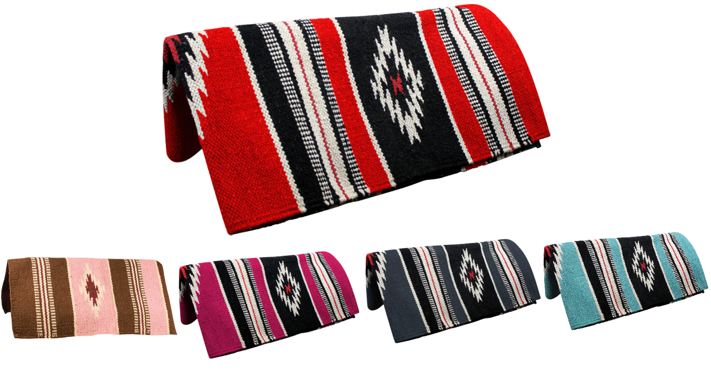 Handwoven Navajo-Inspired Acrylic Western Horse Saddle Blanket – 32" x 64", Southwest Aztec Design, Decorative, Great for Riding, Display, or Home Decor
