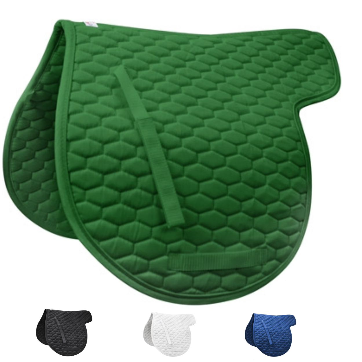 Derby Originals All Purpose Quilted Contour English Saddle Pad green main