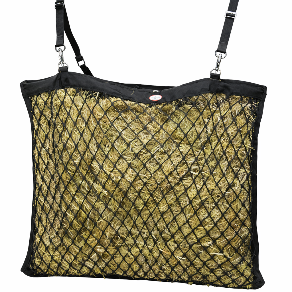 Derby Originals Paris Tack XL Knotless Slow Feed Hay Net – Double-Sided Design with 1000D Mesh Sides, Soft on Muzzles, Holds 6 Flakes
