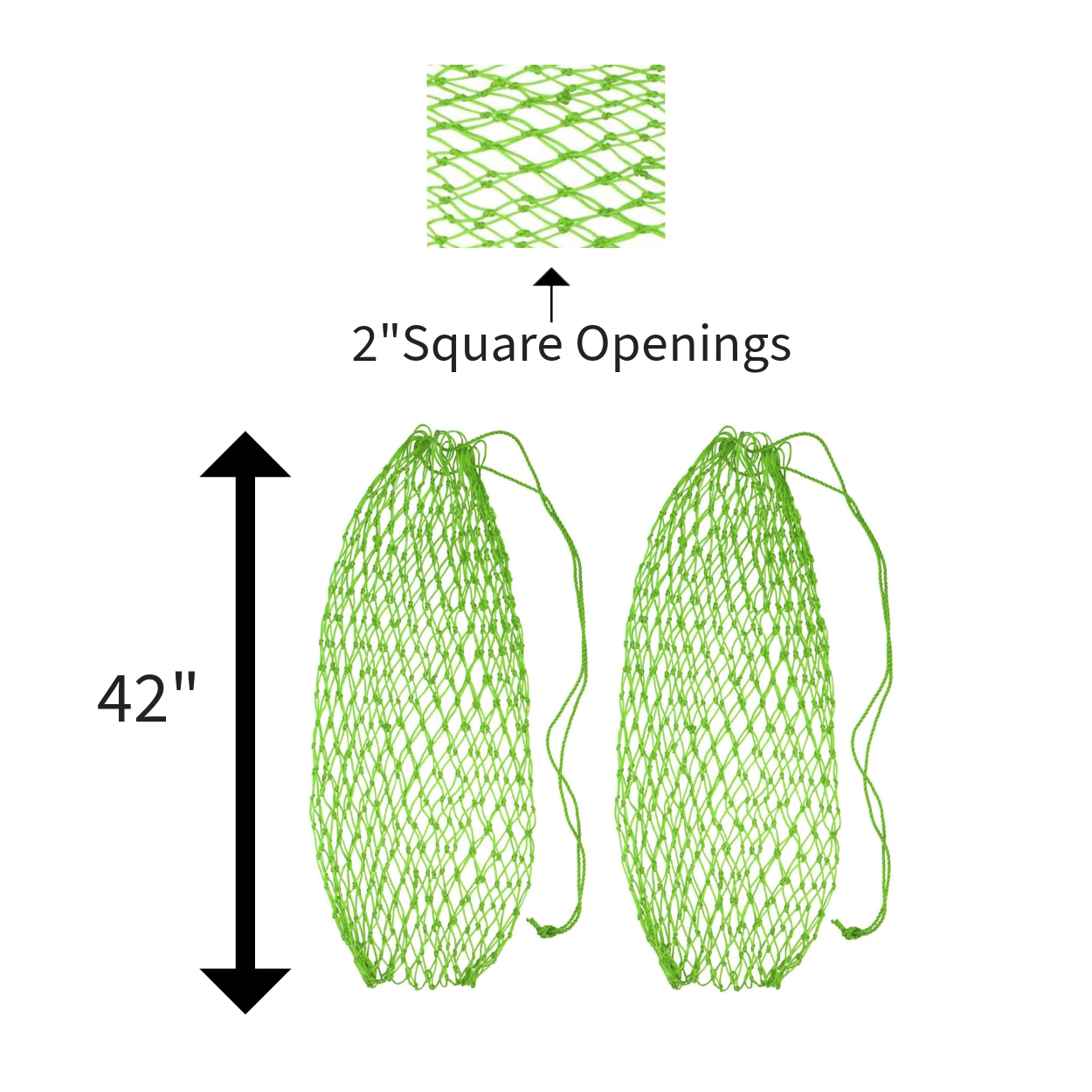 Derby Originals 42” Classic Slow Feed Hanging Hay Net for Horses measurement