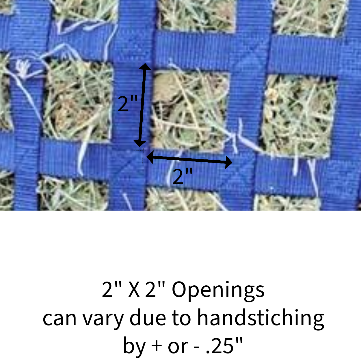 Paris Tack Large Supreme Slow Feeder Horse Hay Bag with Super Tough Bottom Size Chart