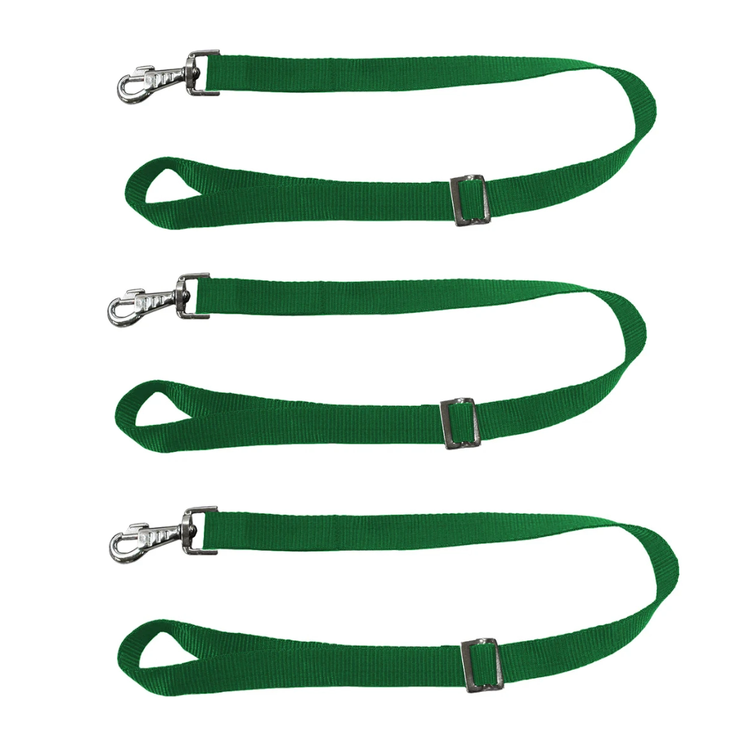 DERBY HEAVY DUTY ADJUSTABLE NYLON HANGING BUCKET STRAPS FOR WATER AND FEED BUCKETS - GREEN COLOR