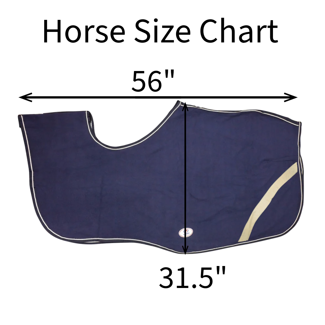 Derby Originals Classic Horse Polar Fleece Keyhole Quarter Sheet – Breathable, Moisture-Wicking, Reflective Exercise Rug with Contoured Fit, Tail Cord & Reflective Safety Strips
