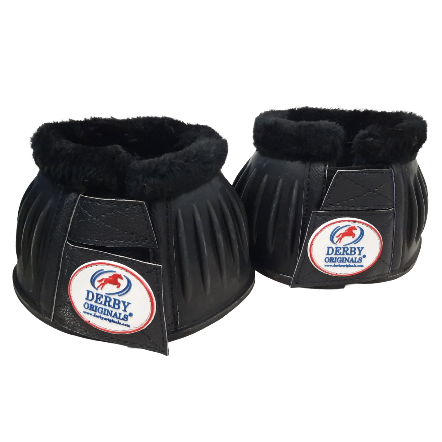 Derby Horse Bell Boots with Double Fleece Trim
