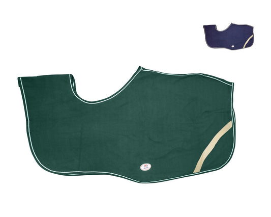 Derby Originals Classic Horse Polar Fleece Keyhole Quarter Sheet – Breathable, Moisture-Wicking, Reflective Exercise Rug with Contoured Fit, Tail Cord & Reflective Safety Strips