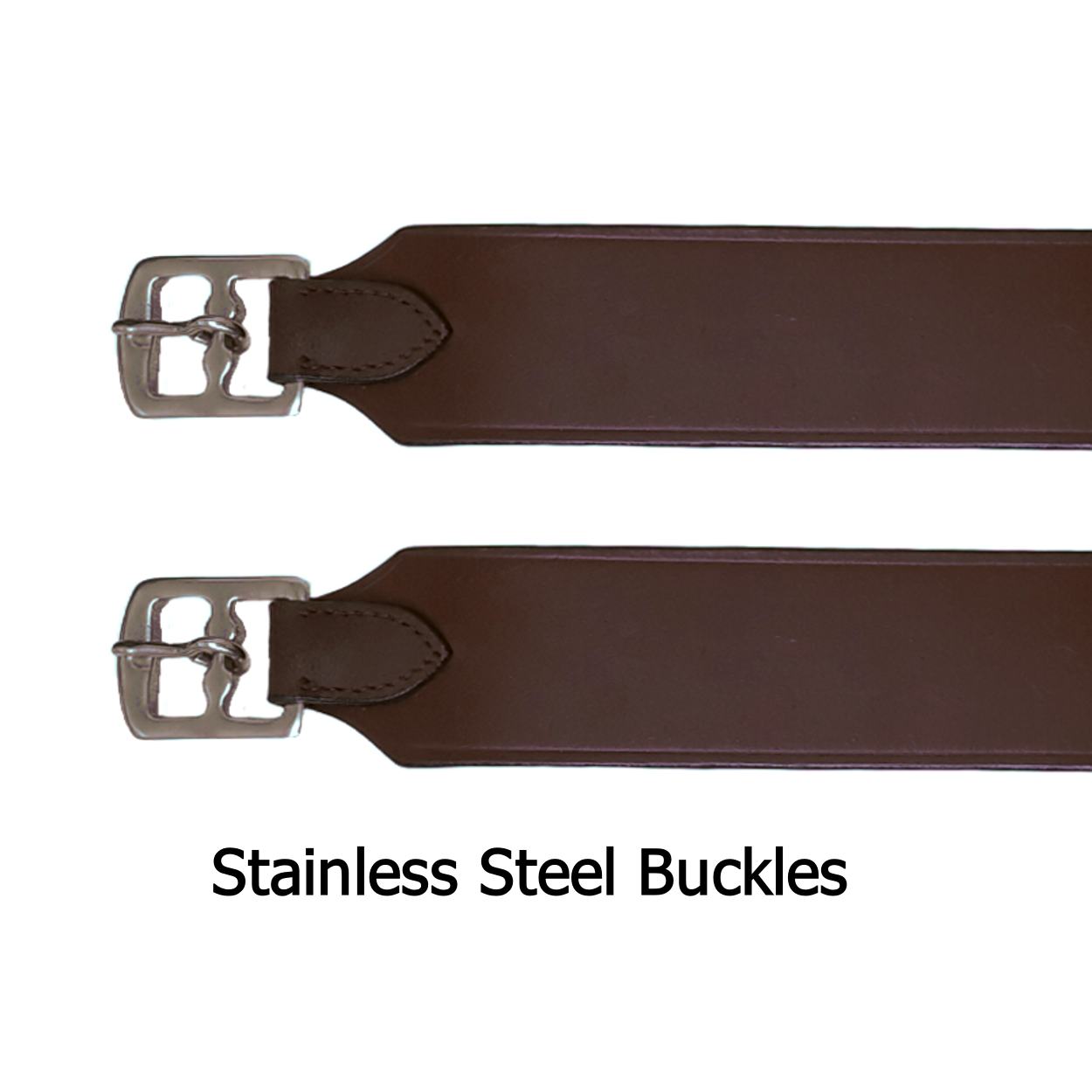 Paris Tack Super Soft 3 Layer Leather English Wide Stability Stirrup Leathers for Dressage and Jumping with Buckle