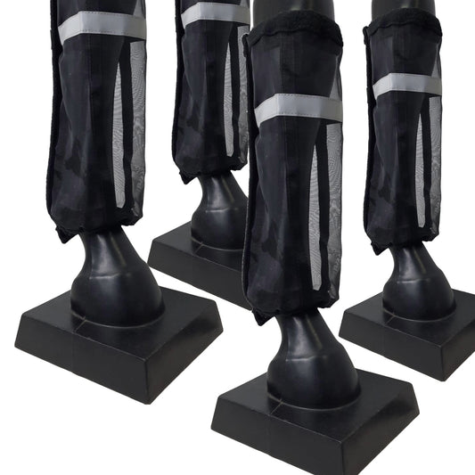 Derby Originals Reflective Fine Mesh Leg Horse Fly Boots - Set of 4