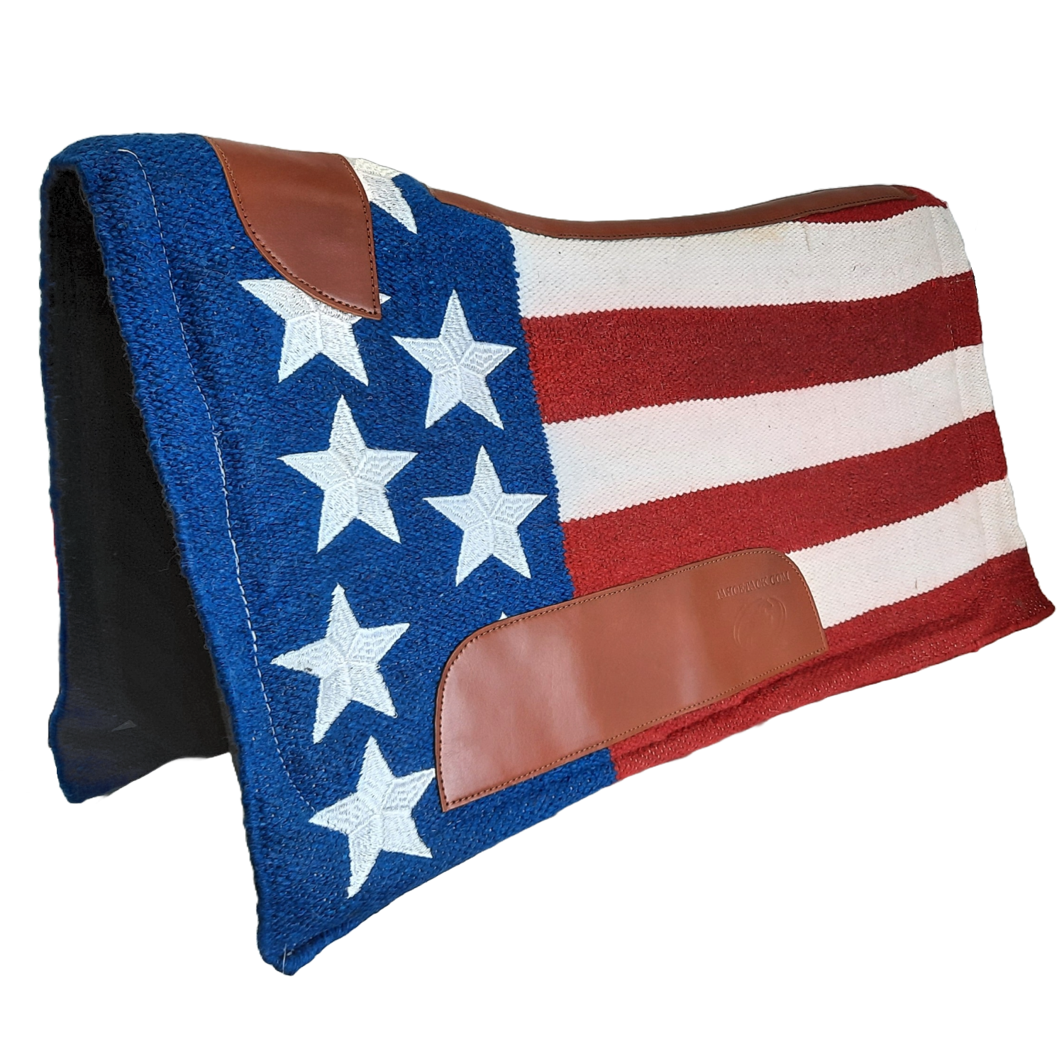 Tahoe Patriotic American Flag Wool Felt Padded Contour Saddle Pad Min Image