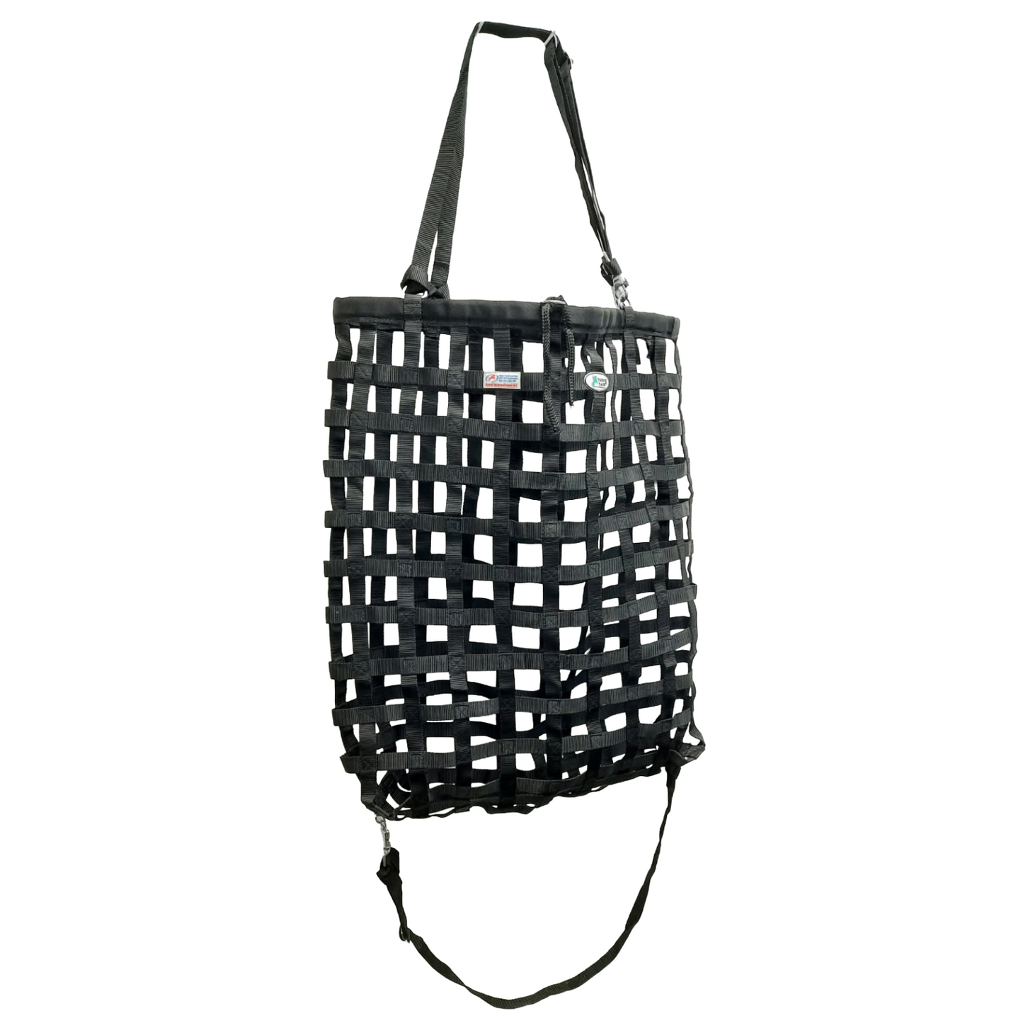 Tahoe Patented Slow Feed Hay Bag – 4-Sided Design with Super Tough Bottom, Easy-Fill Top, 2"x2" Openings, Holds 4 Flakes, Covered, Durable & Dust-Draining