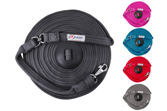 Cotton Swivel Lunge Lines with Rubber Stopper