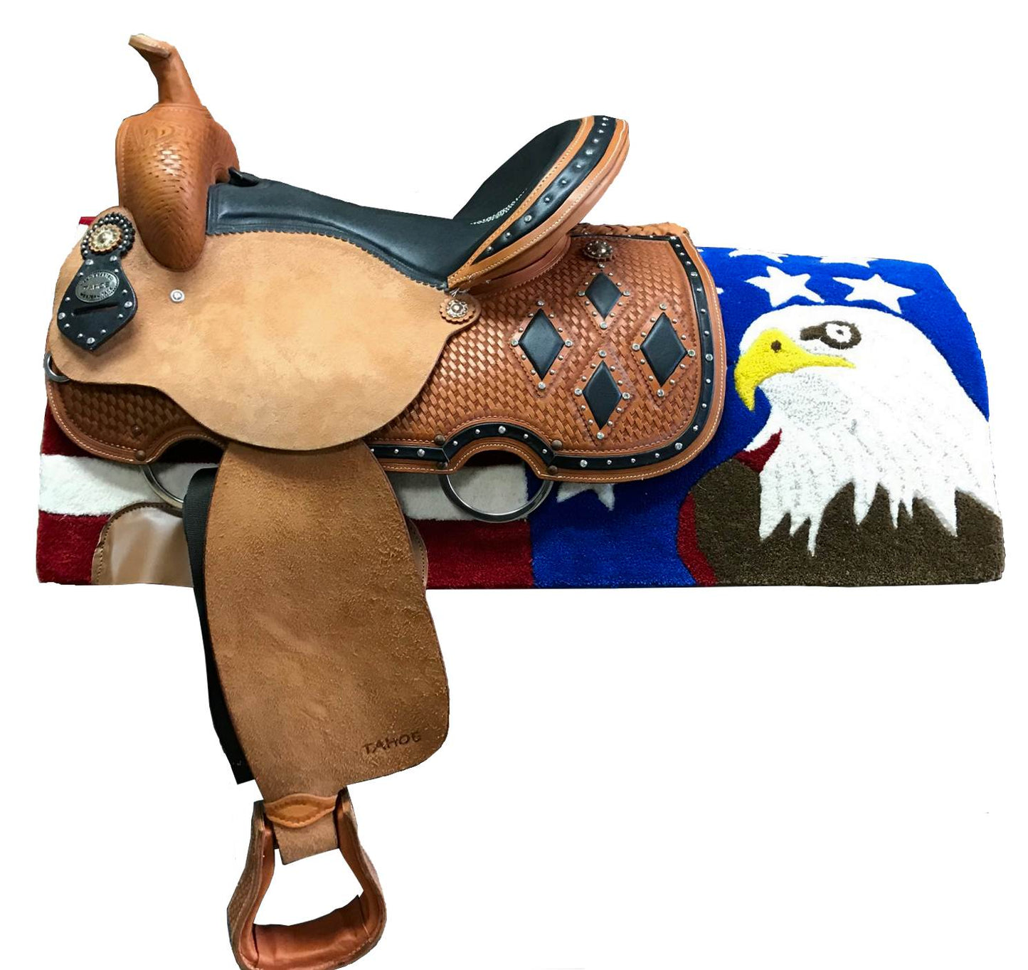 American Pride Bald Eagle New Zealand Wool Western Saddle Pad Blanket