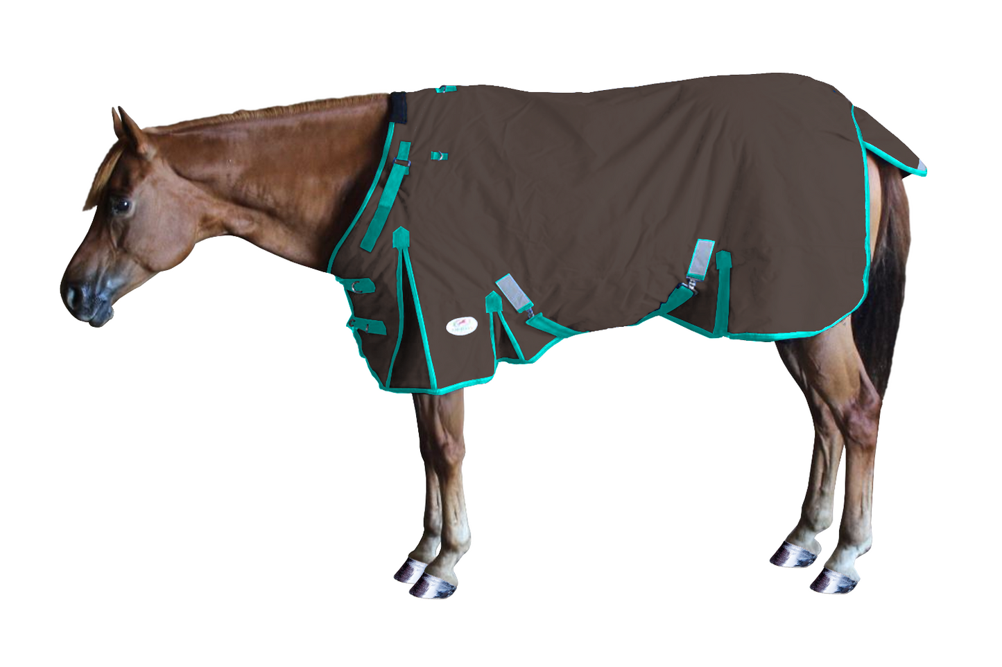 Derby Originals Nordic Tough 1200D Ripstop Waterproof Reflective Winter Horse Turnout Blanket  Brown main