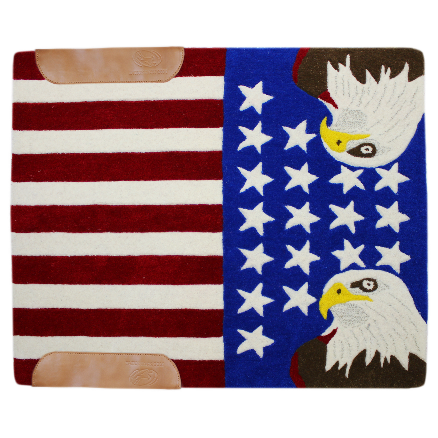 Tahoe Tack  American Pride Bald Eagle  Wool Western Saddle Blanket Banner Image