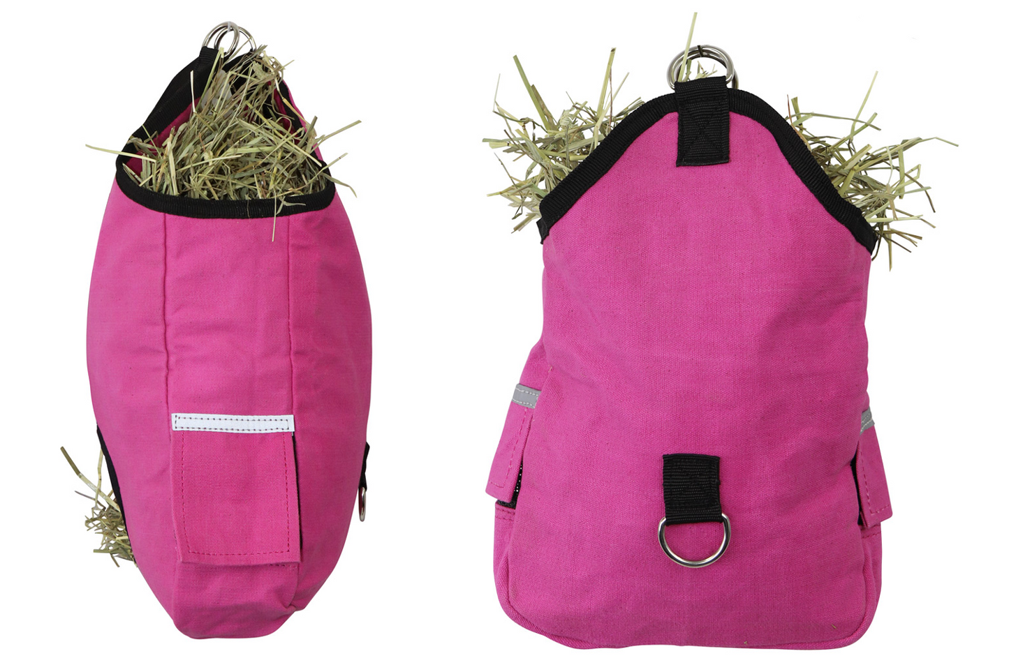 CuteNfuzzy Canvas Small Animal Hay Bag for Guinea Pigs and Rabbits with Mesh Ventilation Windows Back Side Details