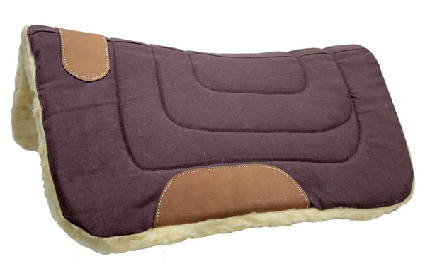 Mini Contour Cut Canvas Western Saddle Pad with Fleece Lining by Tahoe Tack - Size 19