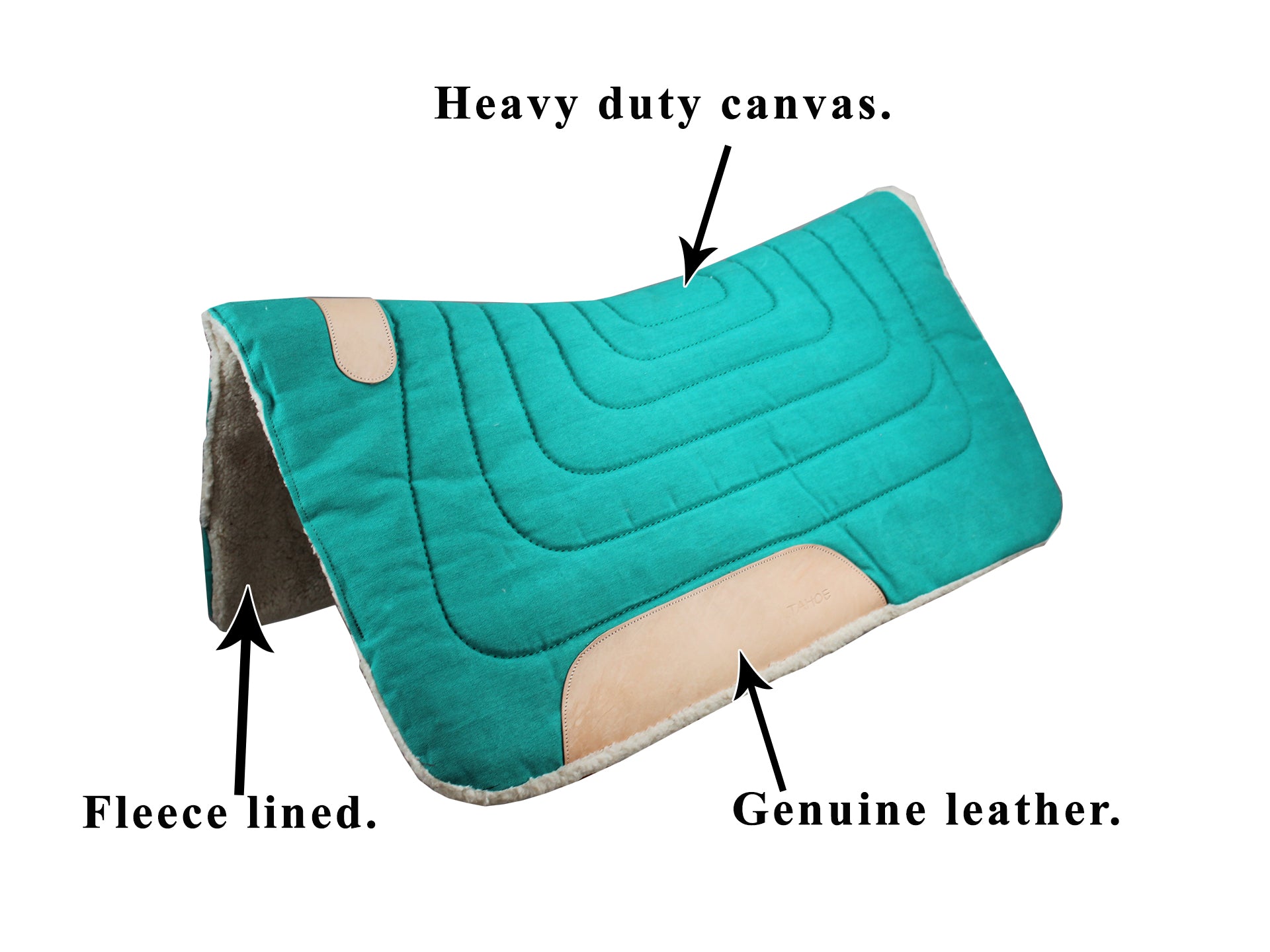 Tahoe Tack Contour Cut Canvas Saddle Pad Green