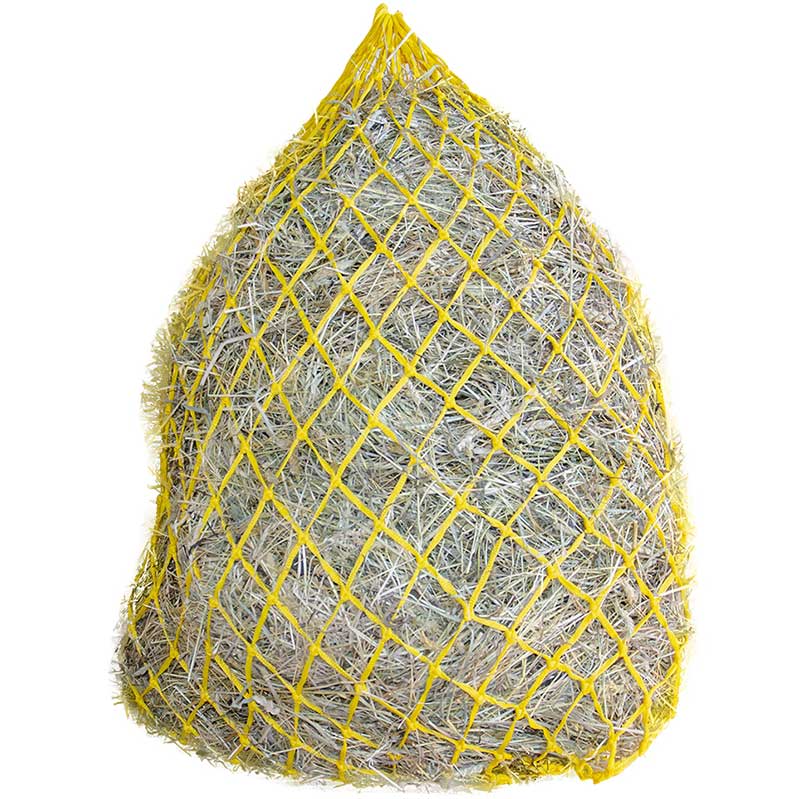 Derby Originals 42” Superior Slow Feed Soft Mesh Hanging Hay Net for Horses yellow