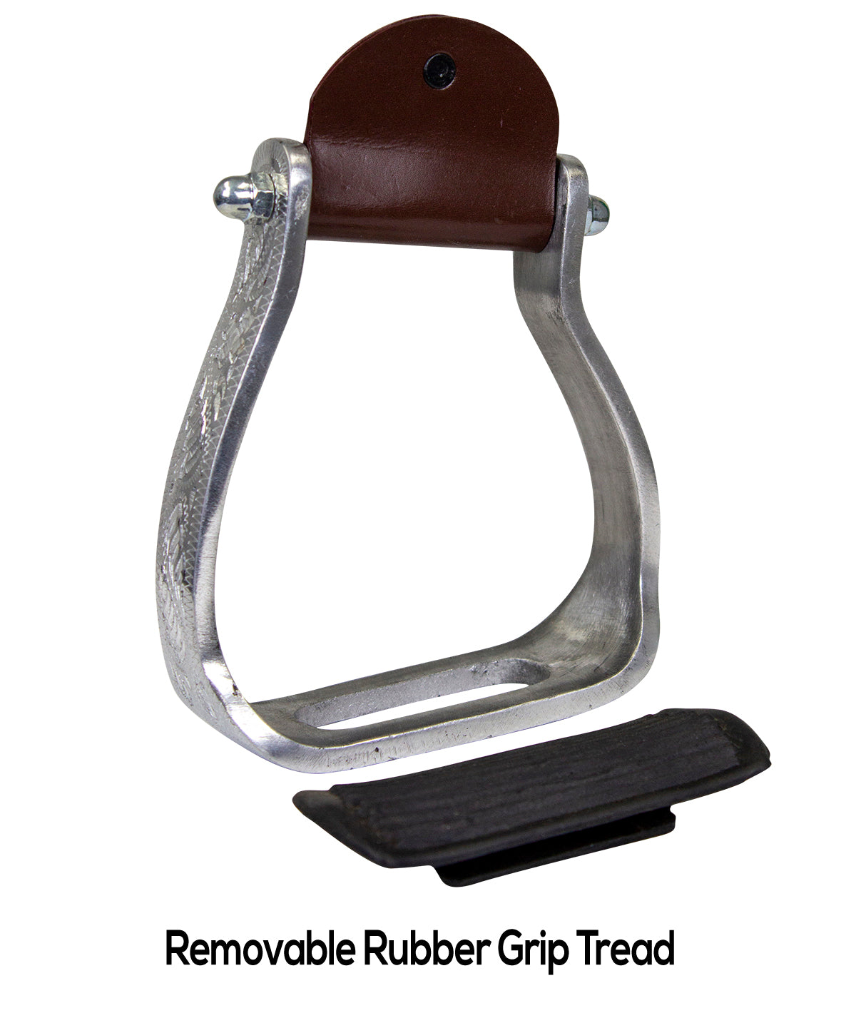 Tack Angled Engraved Knee Relief Western Show Stirrups