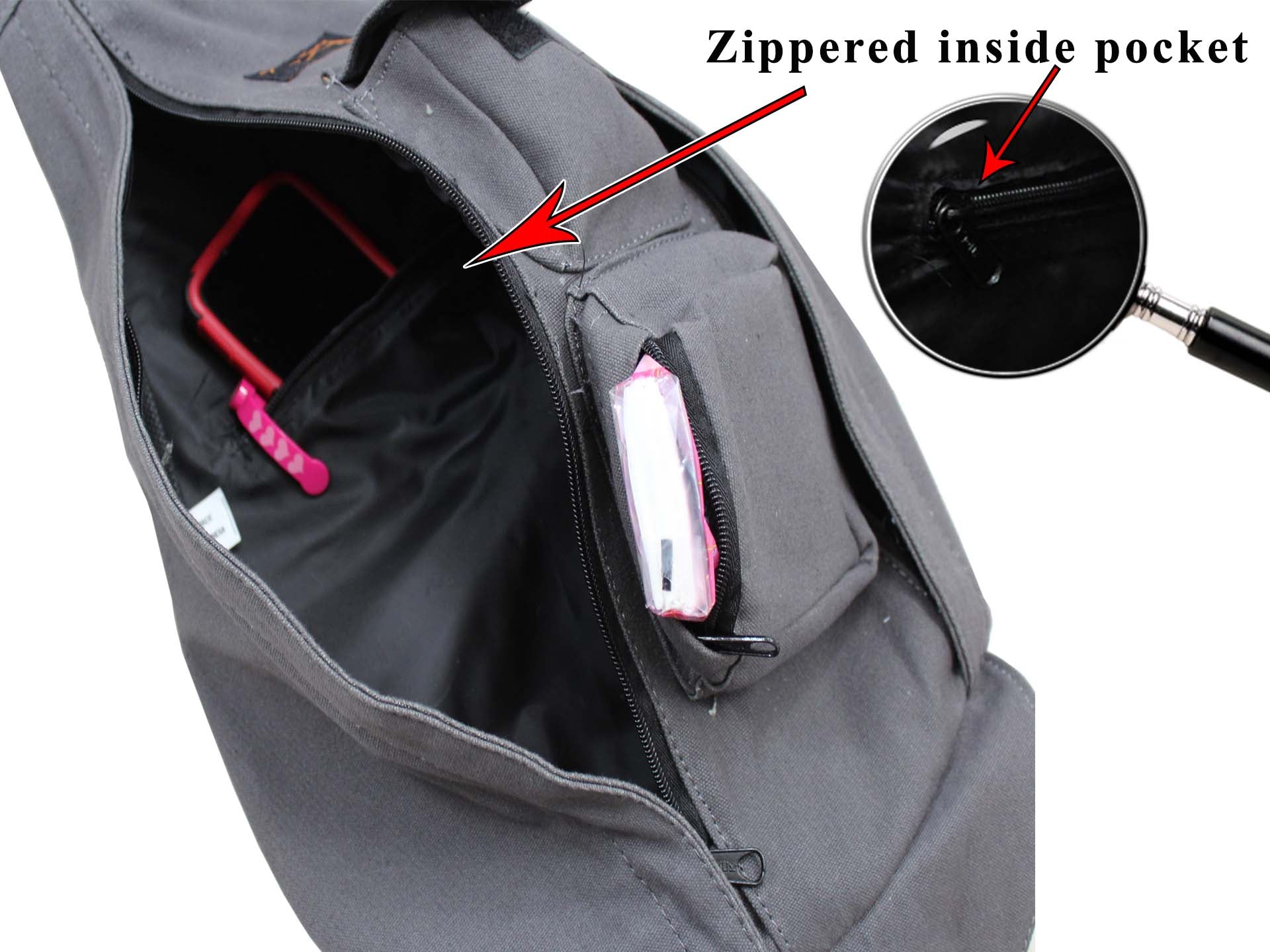 Paris Tack Padded Rope Back Pack Inside Pocket