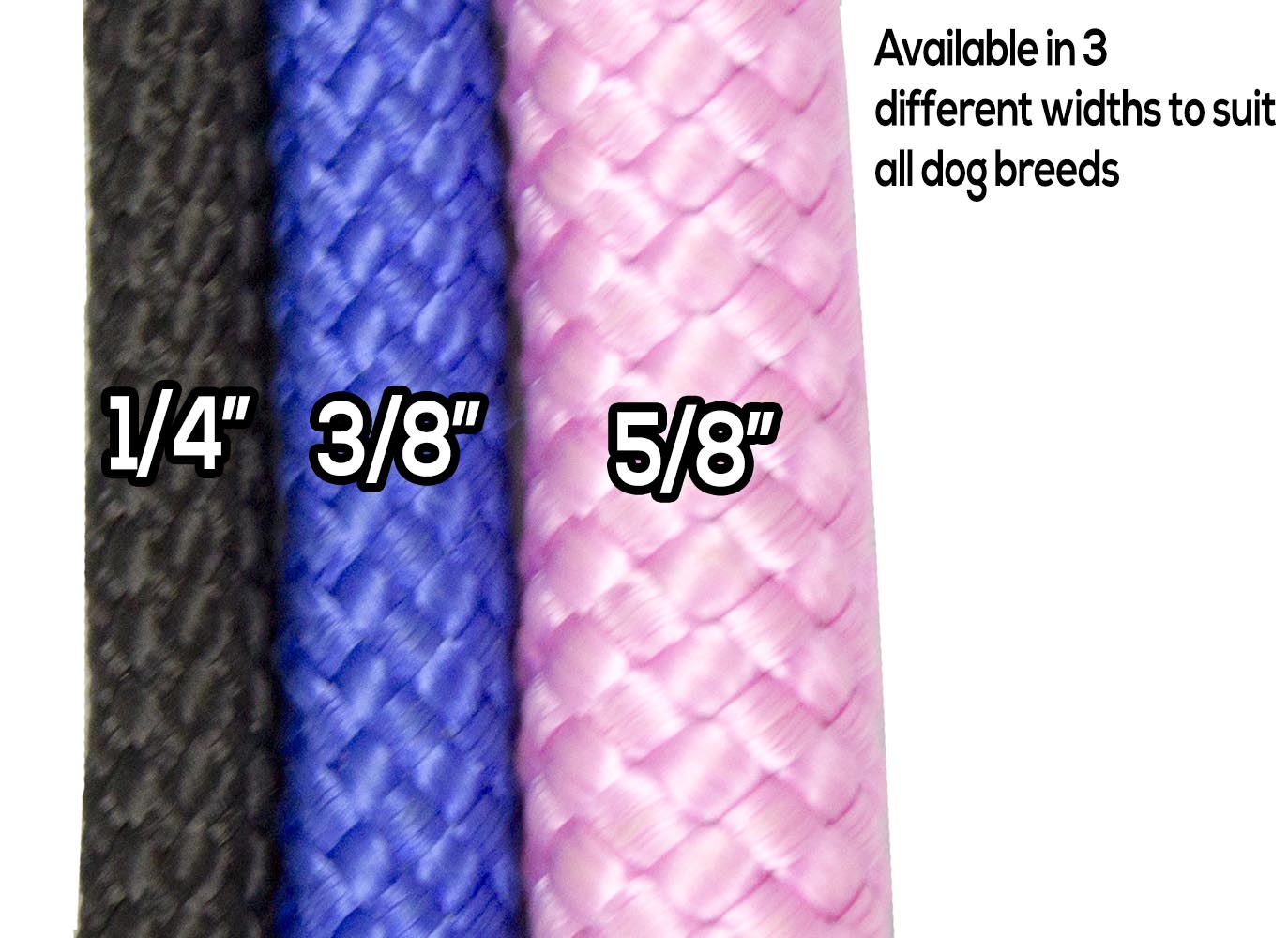 Nylon Round Braided Choke Collar all dog