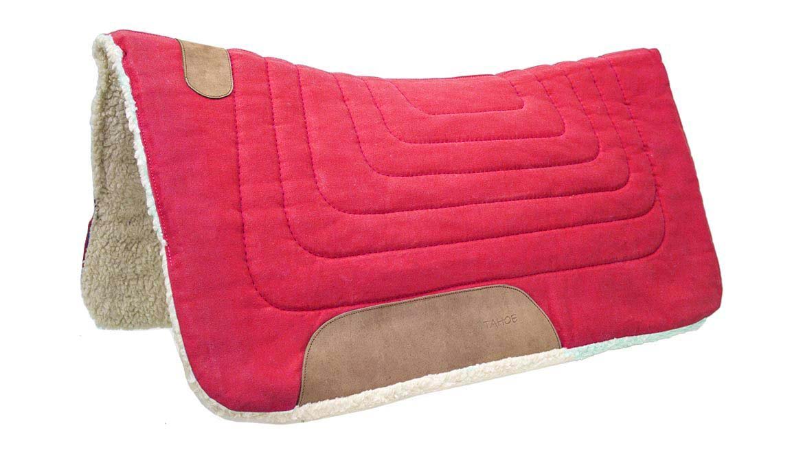 Tahoe Tack Contour Cut Canvas Saddle Pad Red