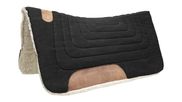 Tahoe Tack Contour Cut Canvas Saddle Pad 3 Layers Canvas Wool Felt and Fleece Comfort Full Horse Size 32