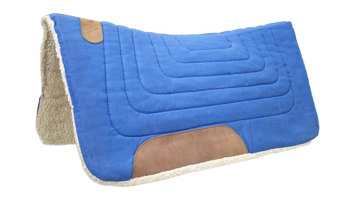 Tahoe Tack Contour Cut Canvas Saddle Pad Blue Main