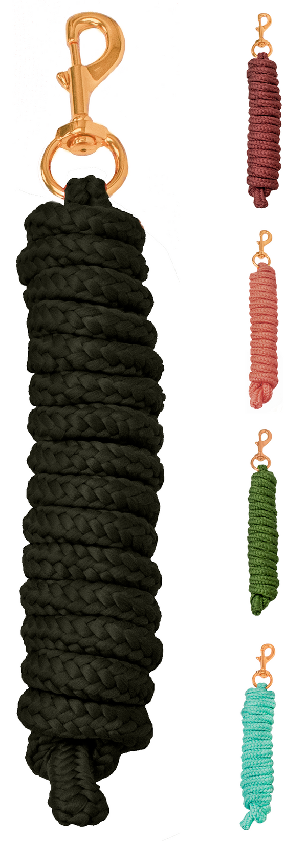 Derby Originals Premium Soft Braided Poly Lead Rope Lot of 2 - Available in Multiple Colors and Sizes