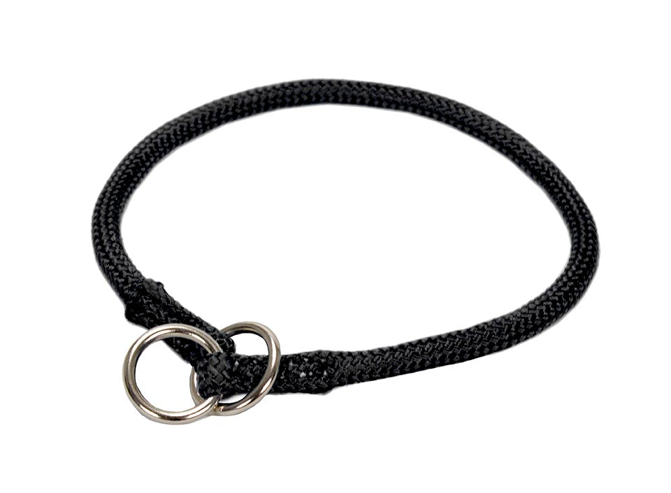Nylon Round Braided Choke Collar by cuteNfuzzy® Black