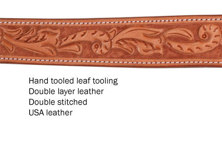 Tooled Leaf Tooled Western Breast Collar