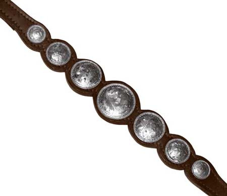 Tahoe Tack Hand-Engraved Breast Collar Silver Concho Western Show