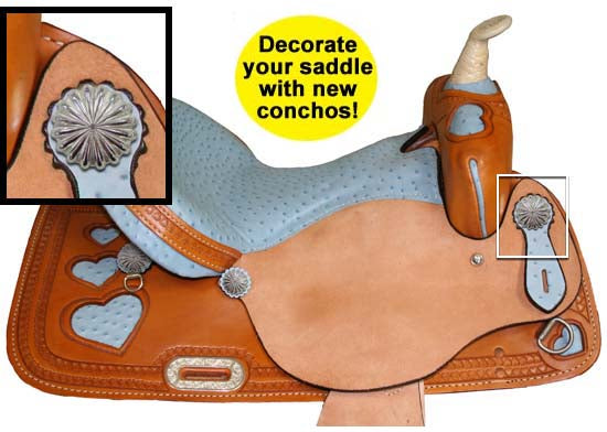 Shiny Silver Parachute Conchos Banner Image