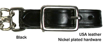 Double Chain Curb Strap Black Close