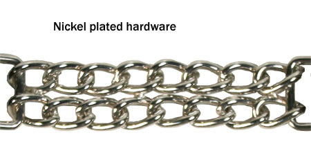 Double Chain Curb Strap Nickel Plated Hardware