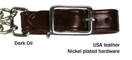 Double Chain Curb Strap Dark Oil Close