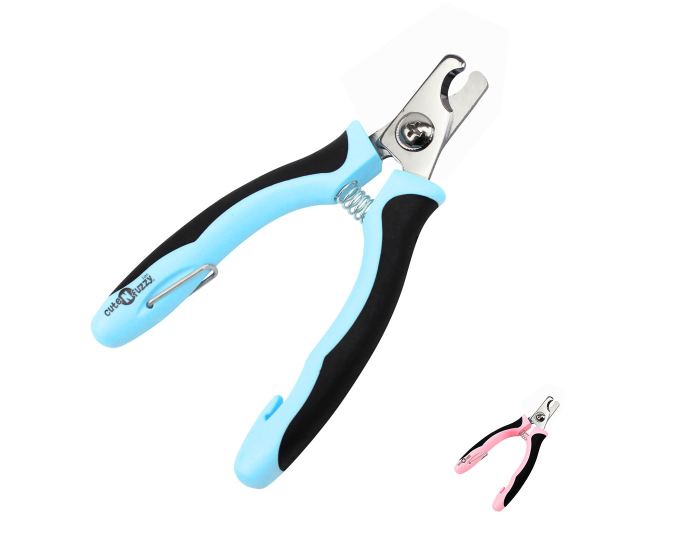 cuteNfuzzy® Professional Pet Nail Clipper w/ Bent Blade Medium Blue Color Set