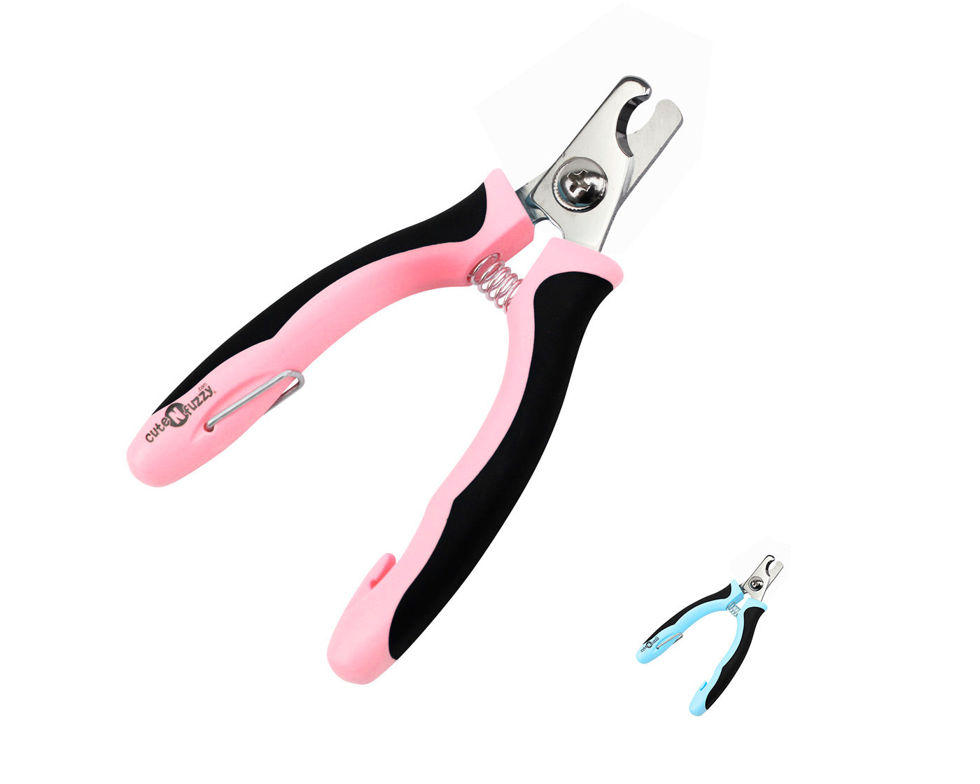 cuteNfuzzy® Professional Pet Nail Clipper w/ Bent Blade Medium Pink Color Set