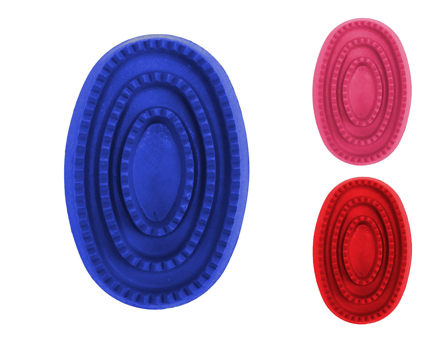 Derby Originals Large Rubber Curry Comb - Blue Color Set