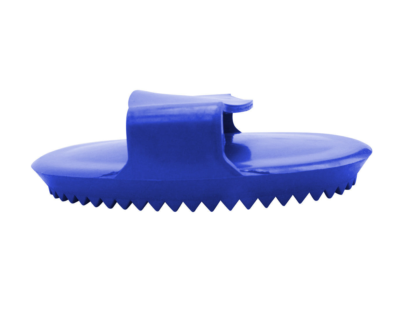 Derby Originals Large Rubber Curry Comb - Blue Color Top View