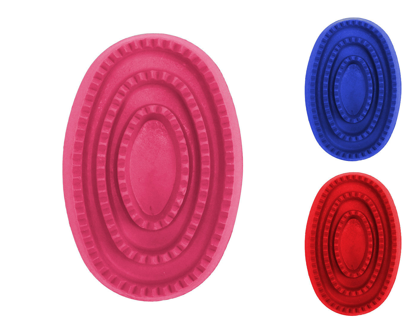 Derby Originals Large Rubber Curry Comb - Pink Color Set