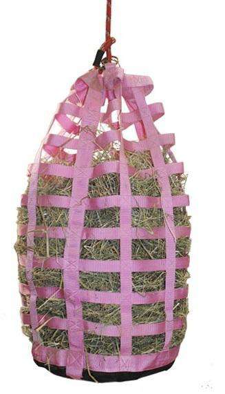 Derby Originals Go Around Slow Feeder Horse Hay Bag Pink Colors