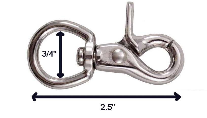 Swivel Trigger Snaps 3/4" by Derby Originals Measurement