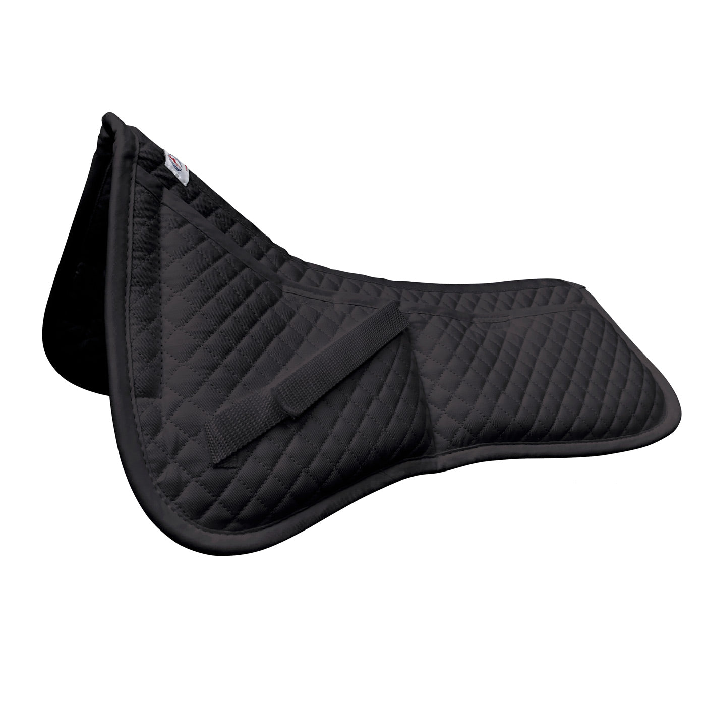 Derby Contoured Correction All Purpose Quilted English Half Saddle Pad Black main