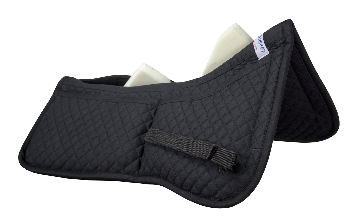 Derby Contoured Correction All Purpose Quilted English Half Saddle Pad Black