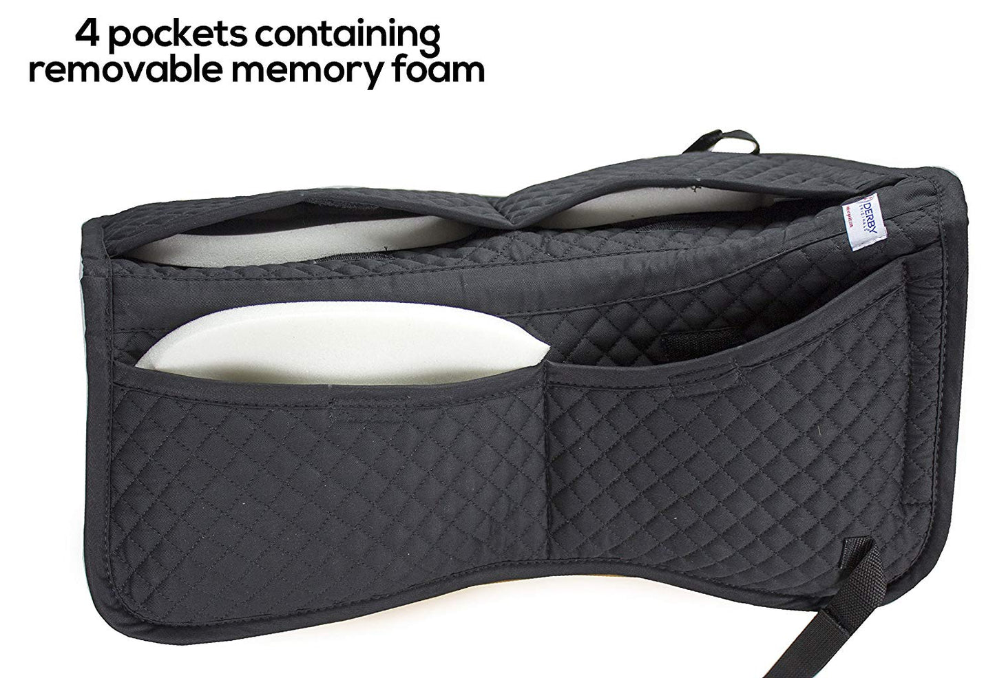 Derby Contoured Correction All Purpose Quilted English Half Saddle Pad 4 Pockets
