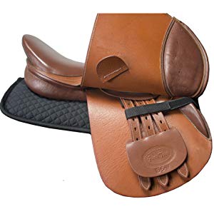 Derby Contoured Correction All Purpose Quilted English Half Saddle Pad Brown color