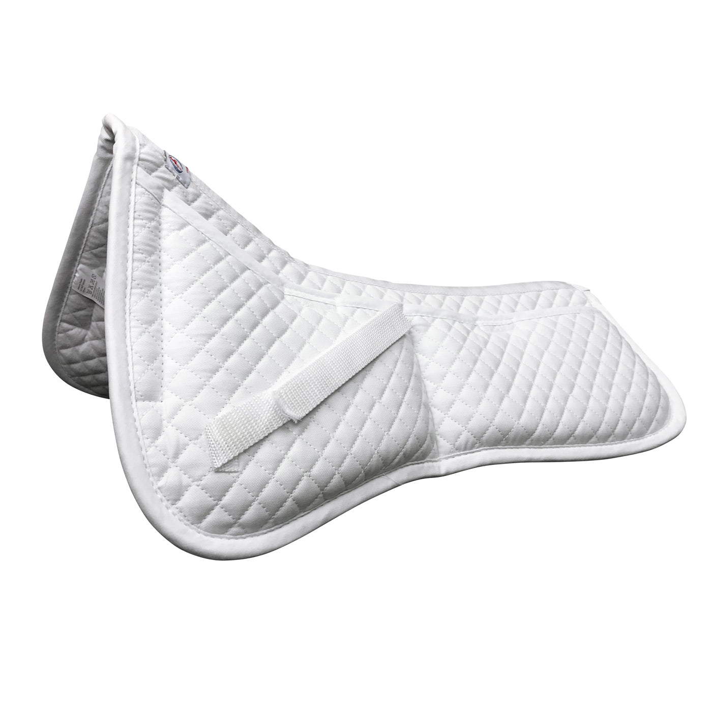 Derby Contoured Correction All Purpose Quilted English Half Saddle Pad White colors
