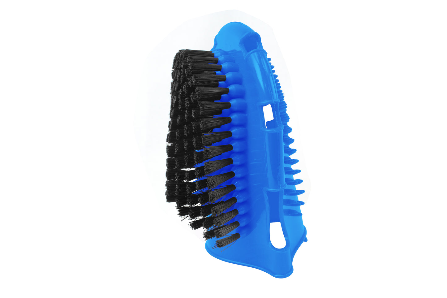 Derby Grooming Mitt Brush Blue Grooming View